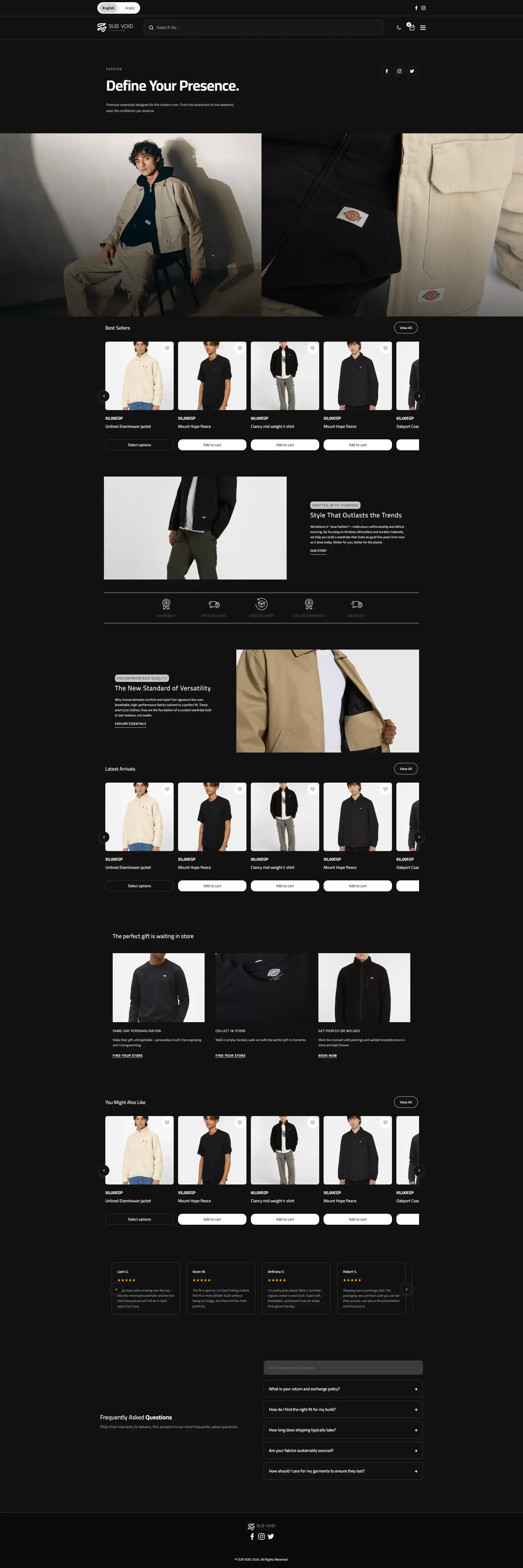 Clothing & Fashion Store